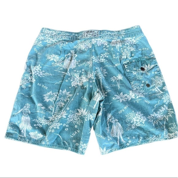 Polo Ralph Lauren Swimwear Hawaiian Hula Girl Swim Trunks Size 34 Luau Tropical - Picture 2 of 12